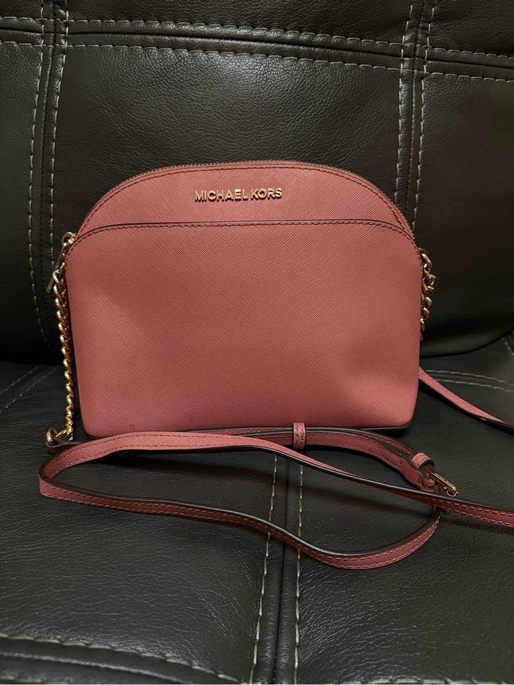 Michael Kors Rose Pink Saffiano Leather Crossbody